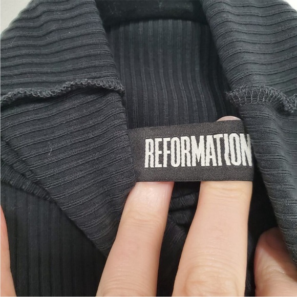 Reformation Black Mini Dress - Picture 6 of 10